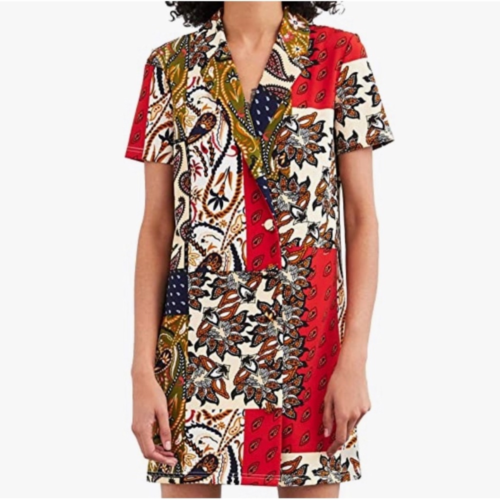 Zara Paisley Print Shirt Dress